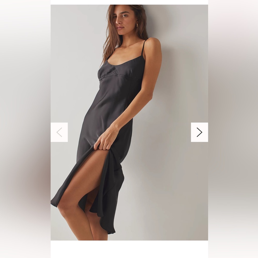 Free People Right This Way Bias Slip Dress size XS in black